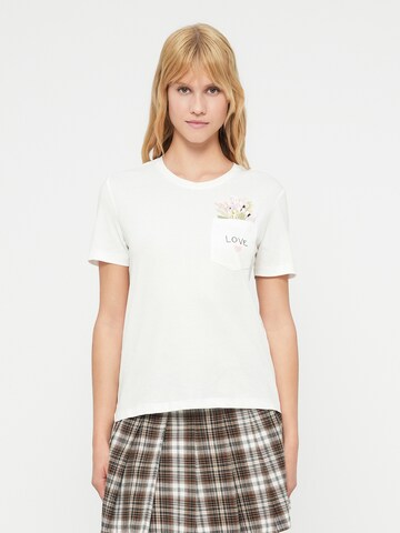 ONLY Μπλουζάκι 'ONLPOLLY' σε λευκό: μπροστά