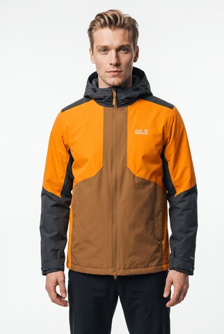 JACK WOLFSKIN Winter Jacket in Orange: front