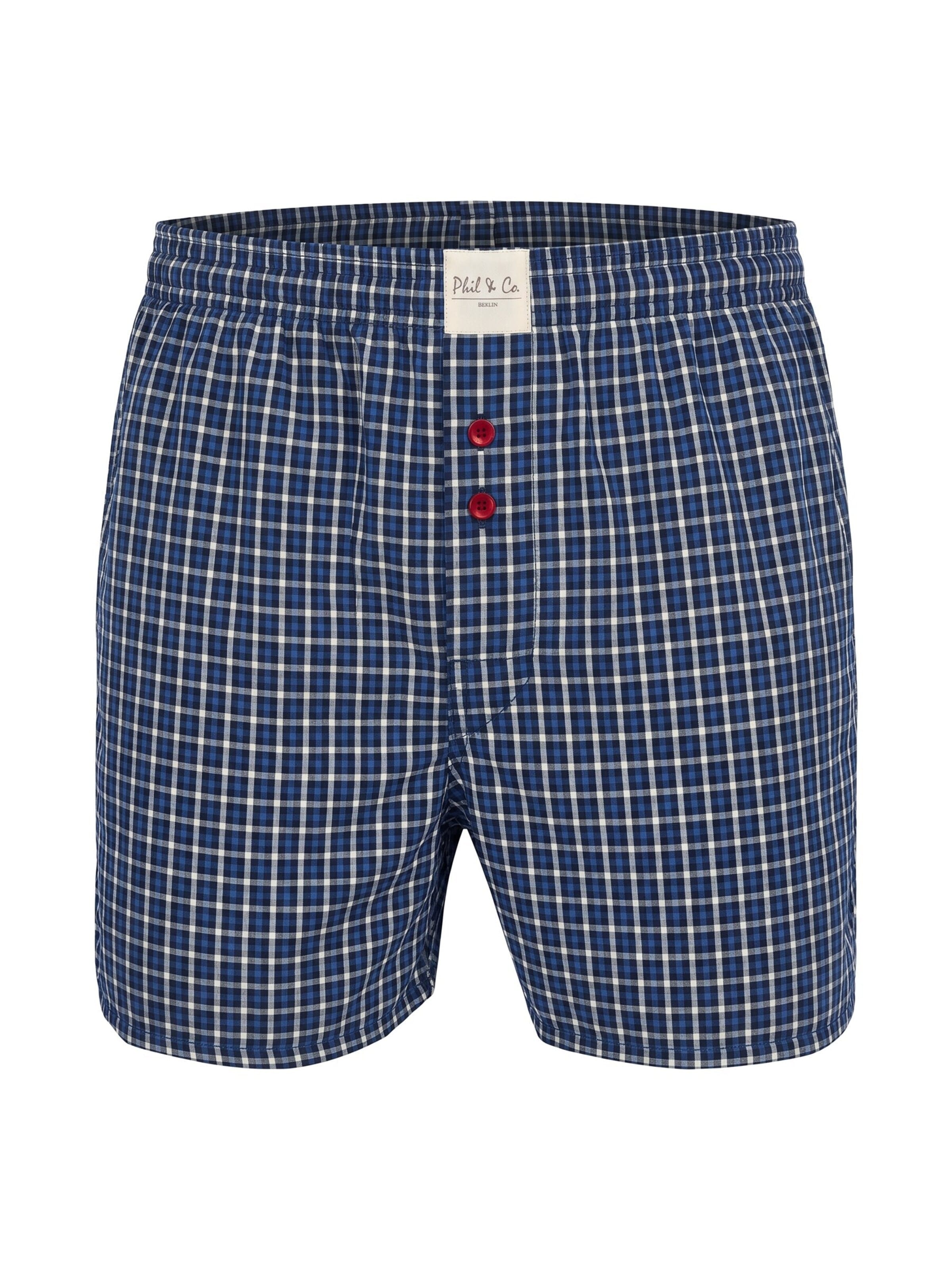 Phil & Co. Berlin Boxershorts 'Phil & Co. Berlin Men's Woven Boxers 4 Pack – Loose Fit Boxer Shorts – 60% Cotton & 40% Polyester – Breathable, Wrinkle-Resistant & Easy Care' in Gemengde kleuren