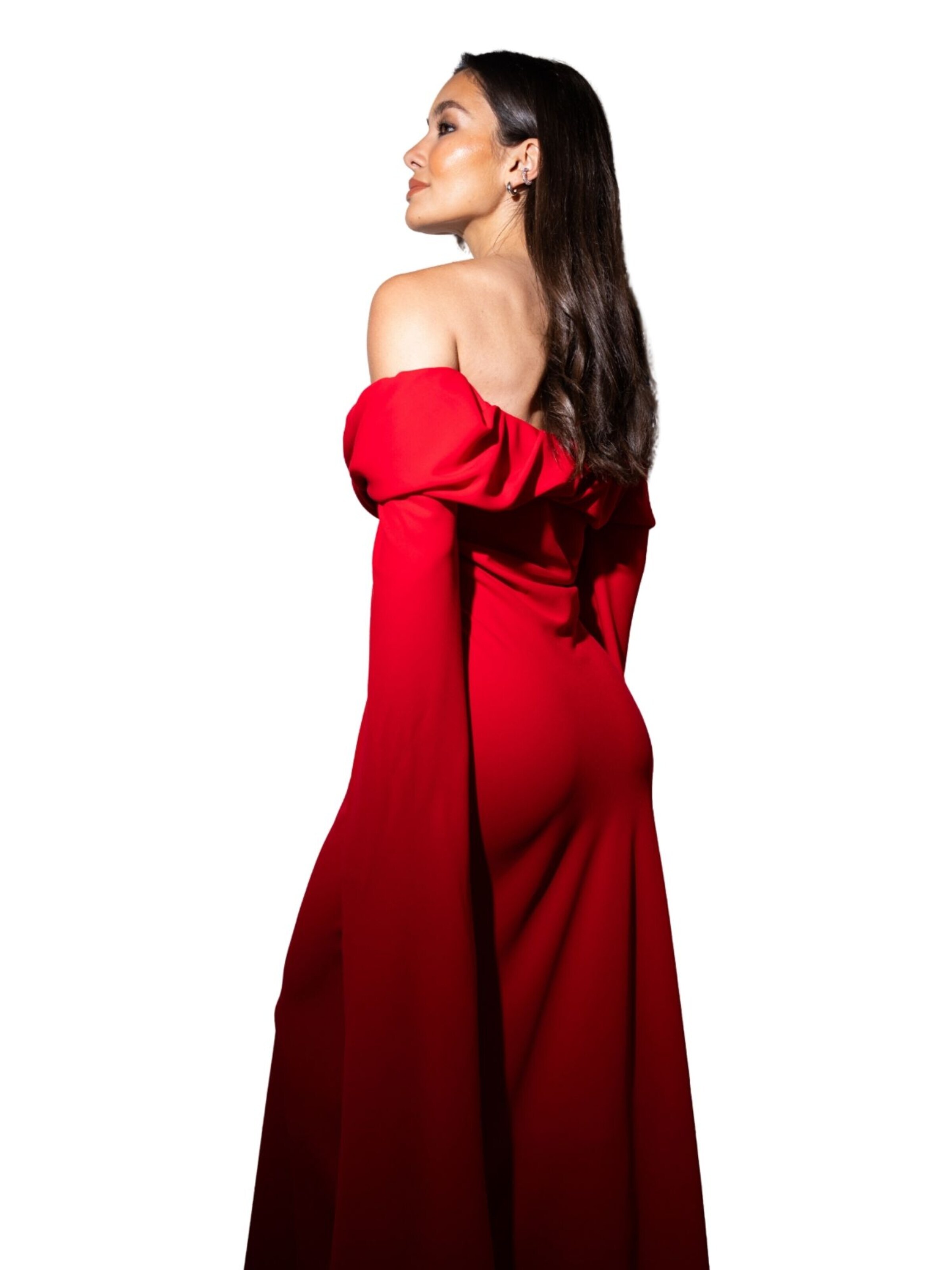 Nisia PartyWear - Vestido de gala 'Habarana' en rojo