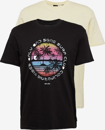 Only & Sons Shirt 'SUMMER' in Zwart: voorkant