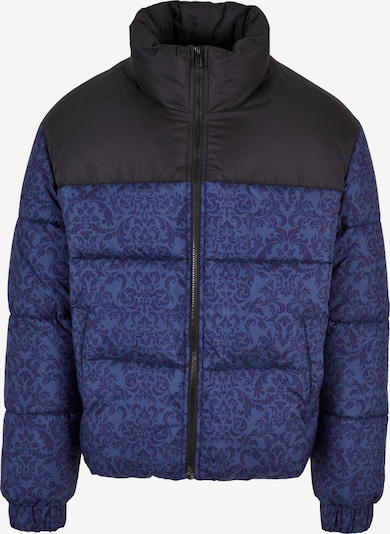Urban Classics Winterjas in de kleur Indigo / Duifblauw / Zwart, Productweergave
