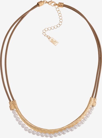 Leslii Necklace in Brown: front