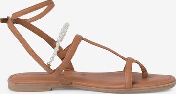 TAMARIS T-Bar Sandals in Brown