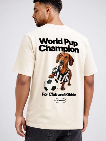 Neverless Shirt 'Soccer Dackel'‌‌‌‌‌‌‌‌‌‌ in Beige