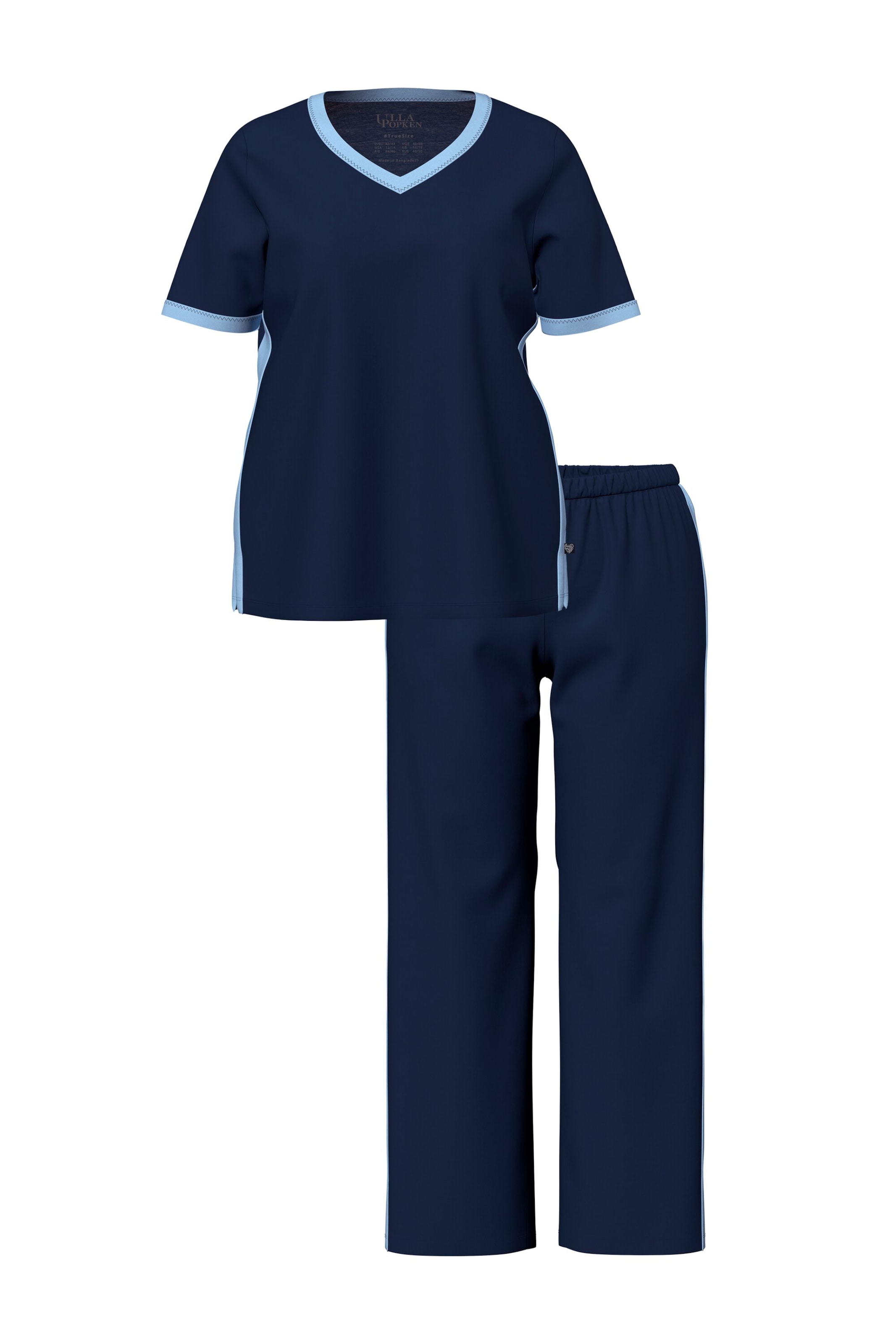 Ulla Popken Pajama in Blue: front