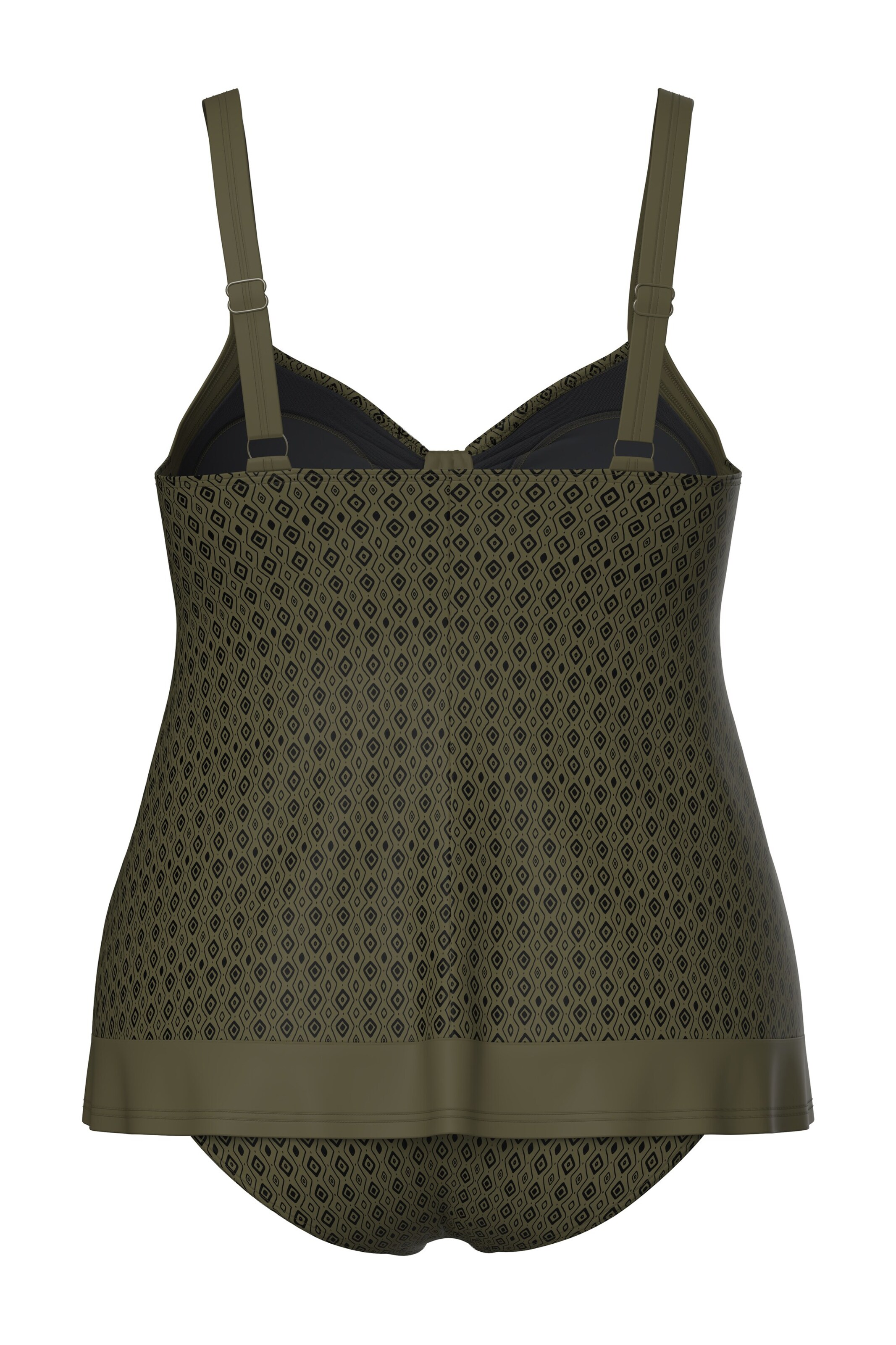 Ulla Popken Bustier Badpak in Groen