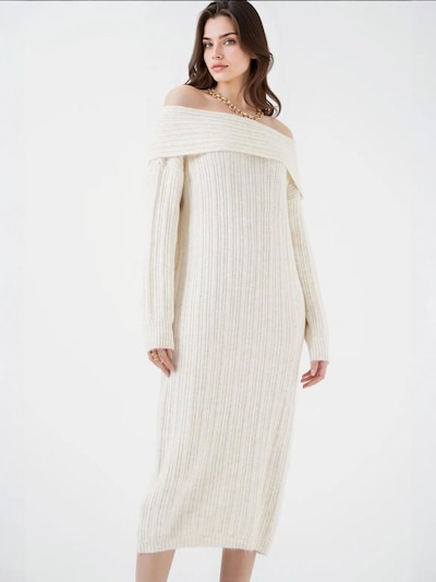 Bigdart Strickkleid 'Strickkleider'‌ in S-M in elfenbein, Produktansicht