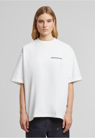 T-Shirt Prohibited en blanc : devant