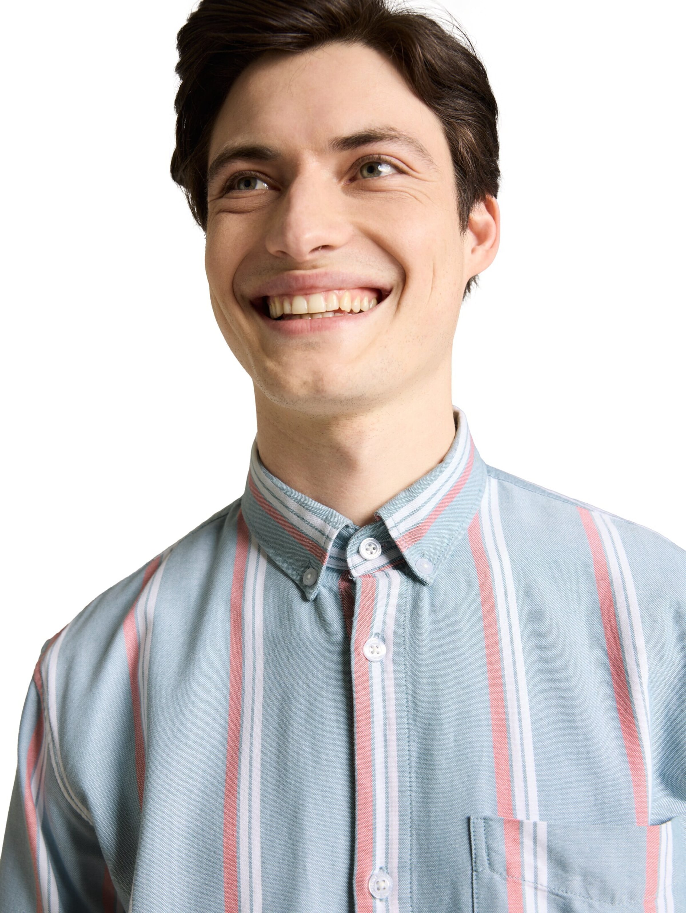 TOM TAILOR DENIM Comfort fit Button Up Shirt in Blue