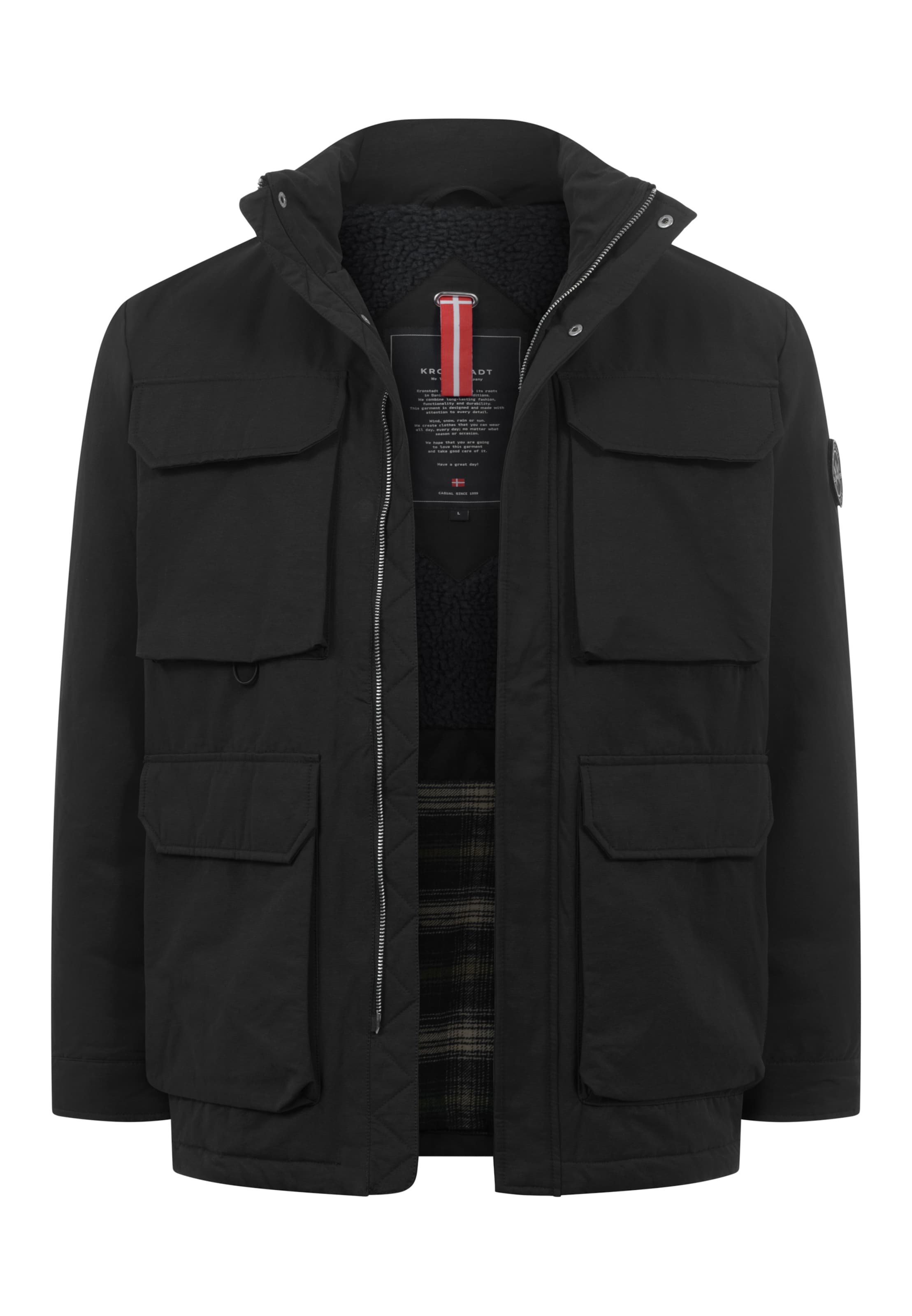 Kronstadt Winter Jacket 'Monty ' in Black: front