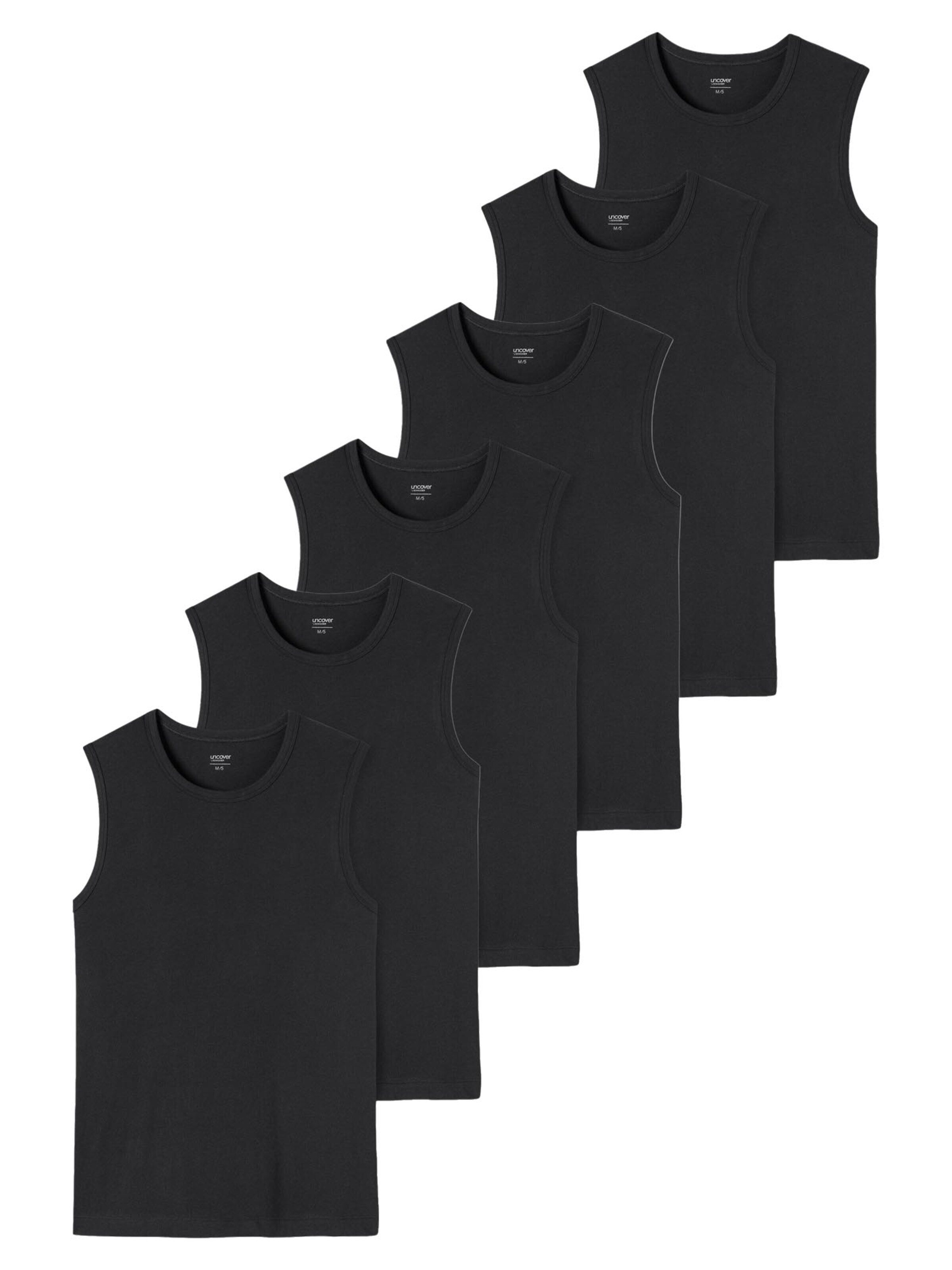 uncover by SCHIESSER Undershirt 'Basic' in Black: front