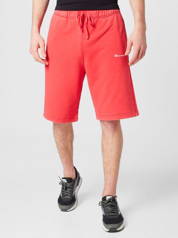 Champion Authentic Athletic Apparel - Loosefit Calças em vermelho: frente