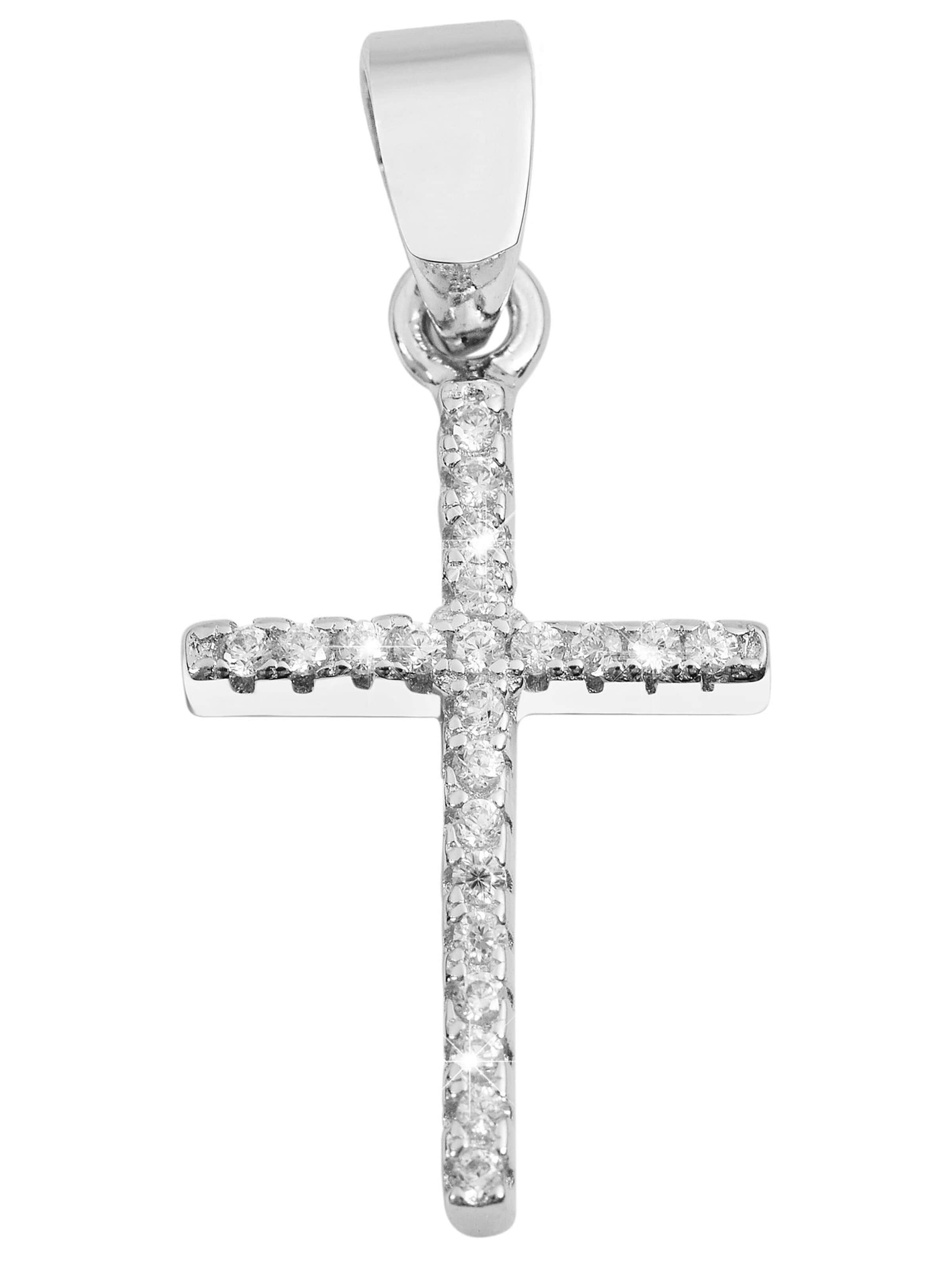 Akzent Pendant '"Krika" aus 925 Sterlingsilber, rhodiniert, langlebig' in Silver: front