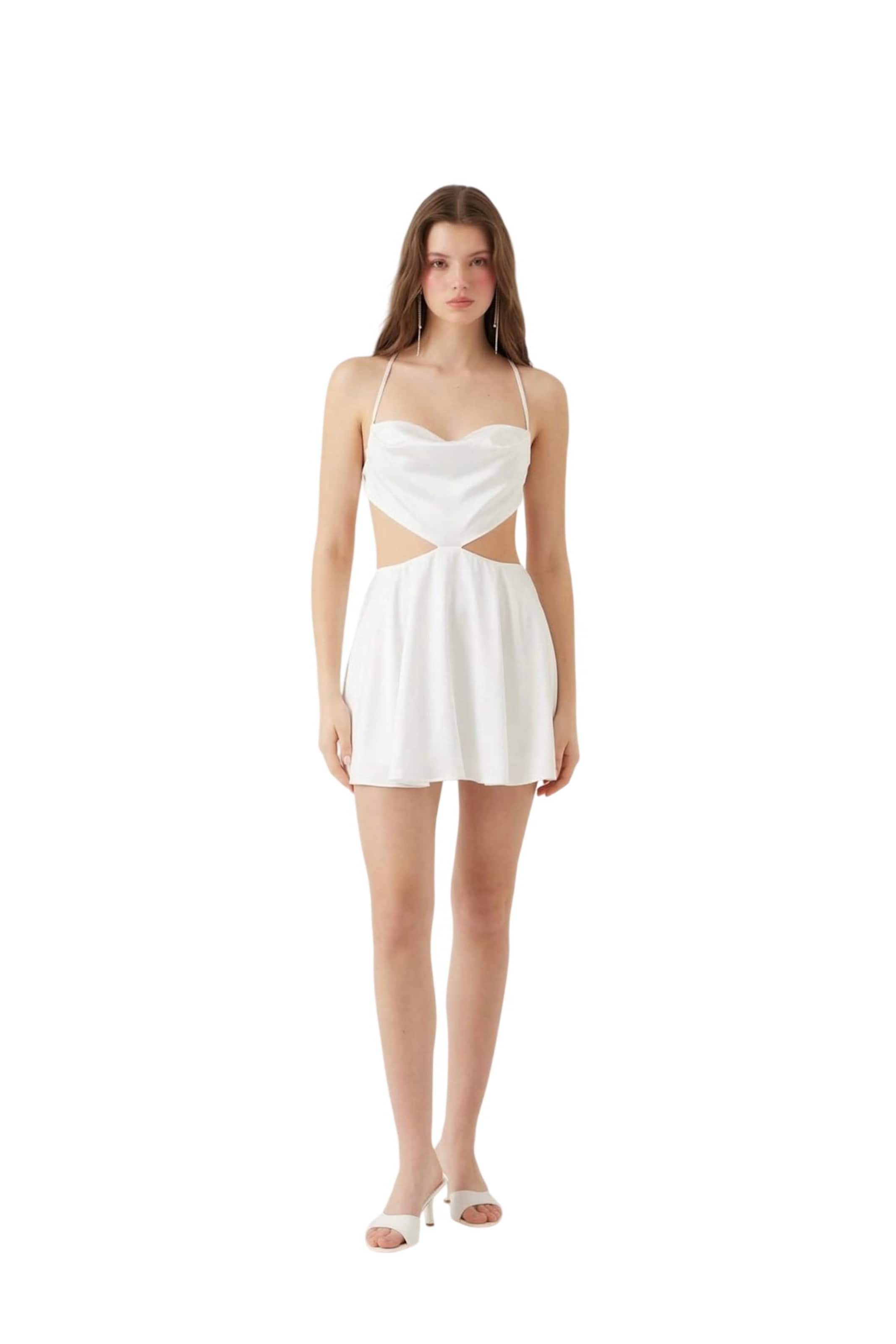 Robe HOLLY LOLLY en blanc : devant