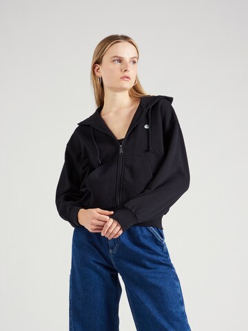 Carhartt WIP Sweatjacke 'Casey' in Schwarz: Vorderseite