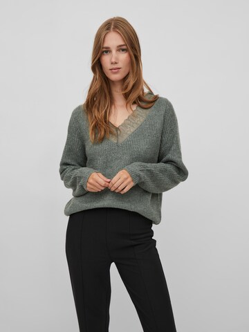 VILA Sweater 'Glacy' in Green: front