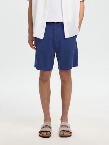Pantalon SELECTED en bleu : devant