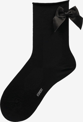 KUNERT Socks 'Ribbon Love' in Black: front
