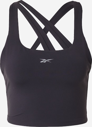 Reebok Urheilutoppi 'Lux' värissä musta: etupuoli