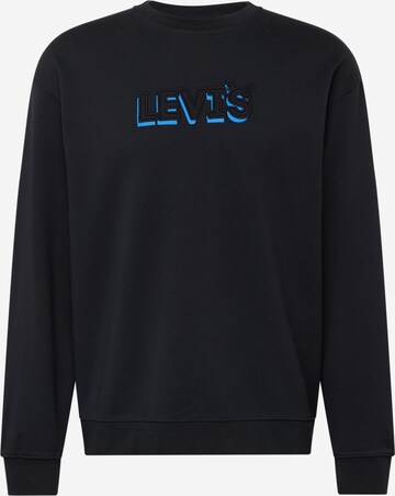 LEVI'S ® Sweatshirt 'Relaxd Graphic Crew' in Black: front