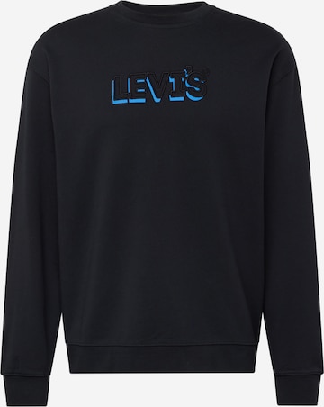 LEVI'S ®Sweater majica 'Relaxd Graphic Crew' - crna boja: prednji dio