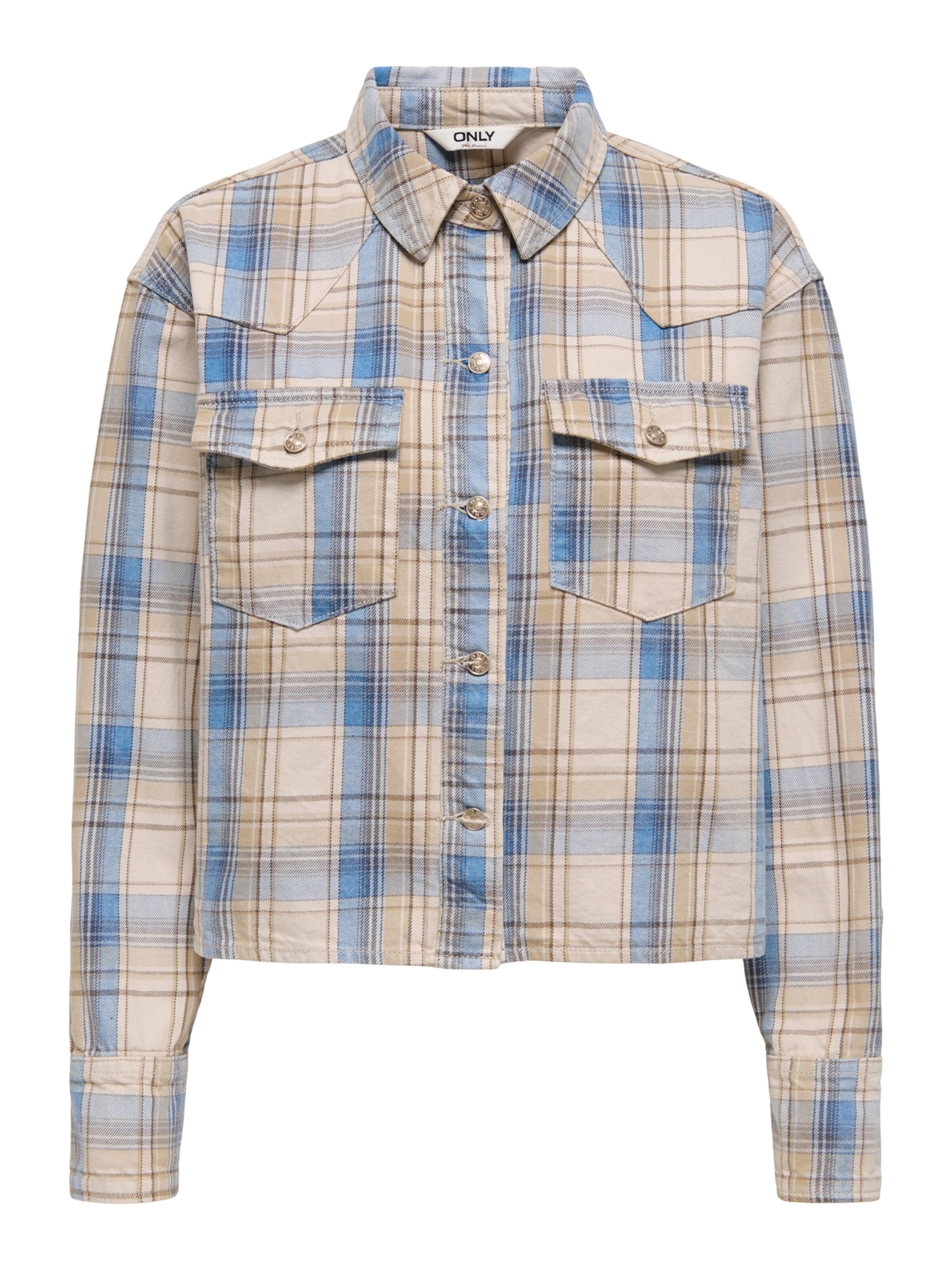 ONLY Блузка 'ONLLOU' в Бежевый / Желтовато-коричневый / Светло-синий, Обзор товара