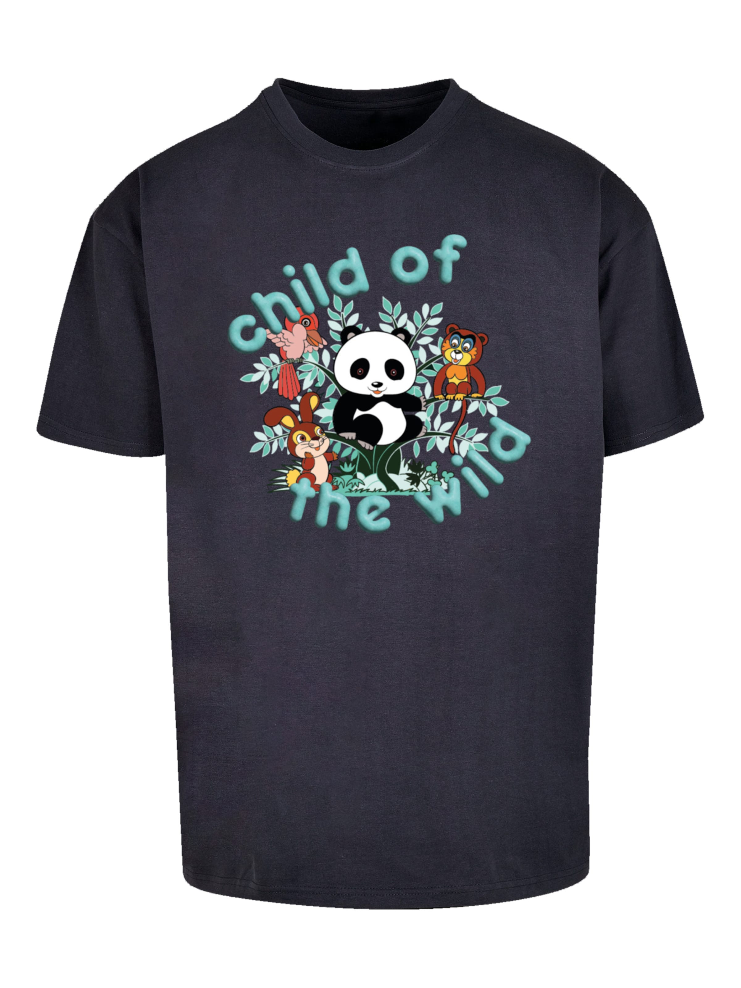 F4NT4STIC Shirt 'Heroes of Childhood Tao Tao Child Of The Wild' in Blue: front