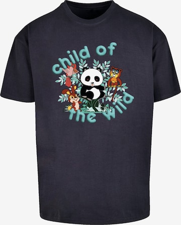 F4NT4STIC Shirt 'Heroes of Childhood Tao Tao Child Of The Wild' in Blauw: voorkant
