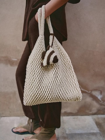 Pull&Bear Nakupovalna torba | bež barva