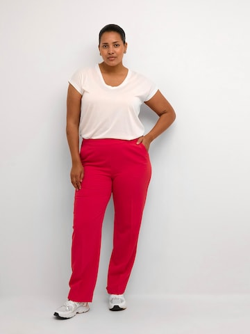 KAFFE CURVE Regular Pantalon 'Sakira' in Roze