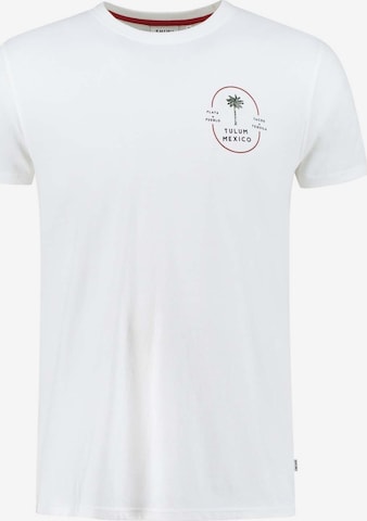 Shiwi Shirt 'Tulum Palm' in White: front