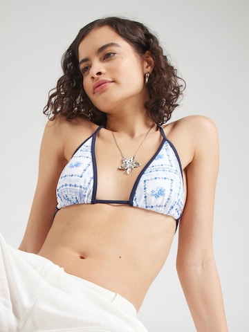 HOLLISTER - Triángulo Top de bikini en azul: frente