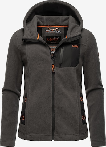 MARIKOO Fleece Jacket 'Mount Iwaki' in Grey: front