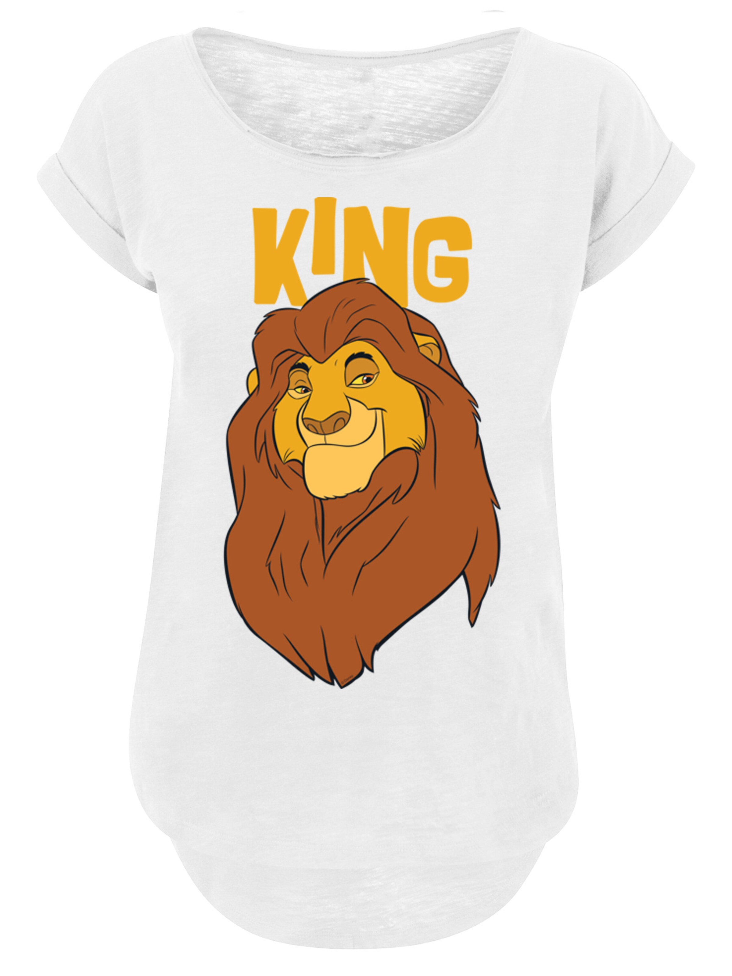 F4NT4STIC Shirt 'Disney Mufasa King' in Wit: voorkant