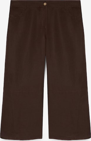 Wide Leg Pantalon Fiorella Rubino en marron : devant