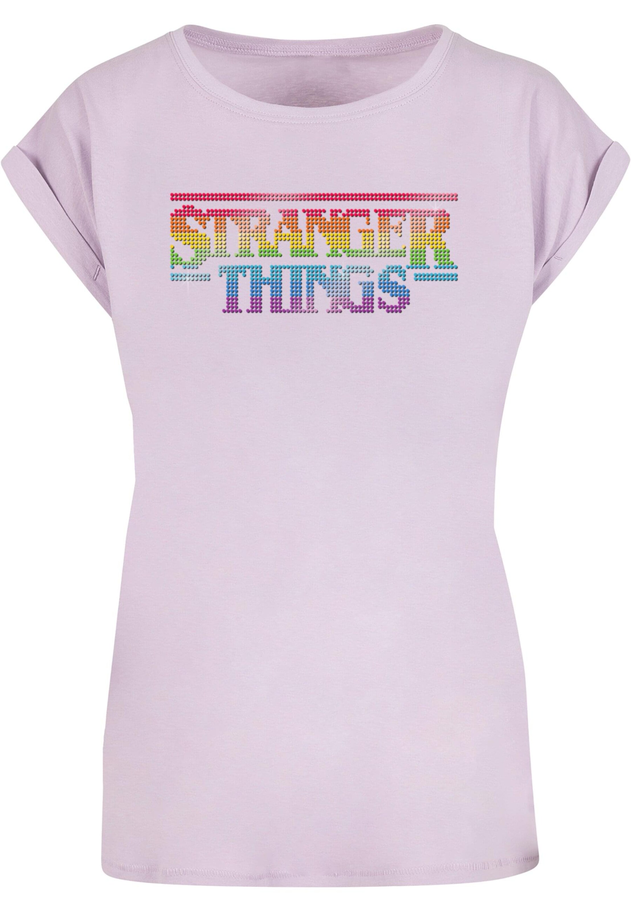T-shirt 'Stranger Things - Rainbow Dot' ABSOLUTE CULT en violet : devant
