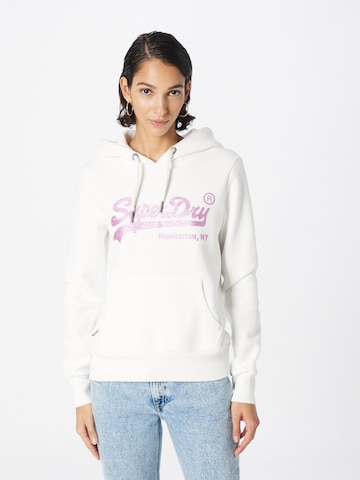 Sweat-shirt Superdry en blanc : devant