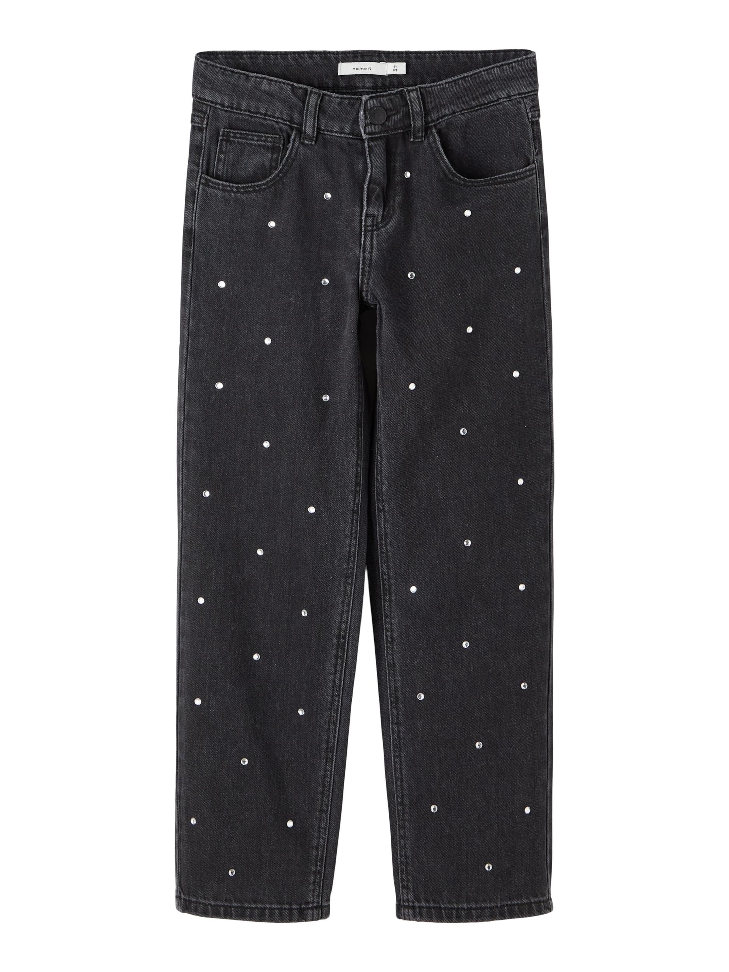 NAME IT - Calças de ganga 'Rose' em preto: frente