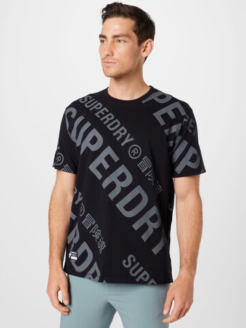 Superdry Koszulka 'Code Core' w kolorze czarny: przód