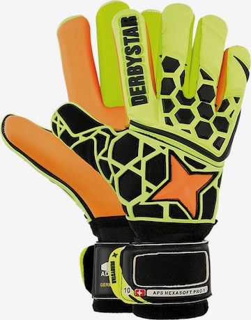DERBYSTAR Athletic Gloves in Yellow: front