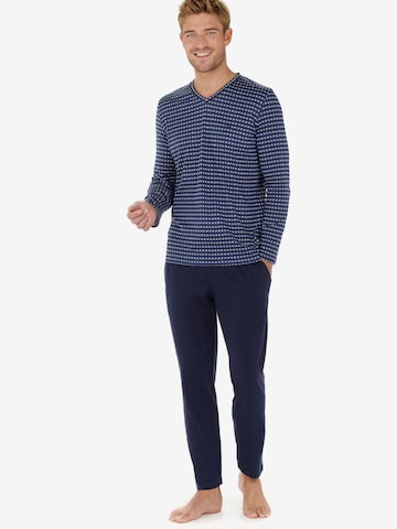 HOM Long Pajamas ' Larry ' in Blue: front