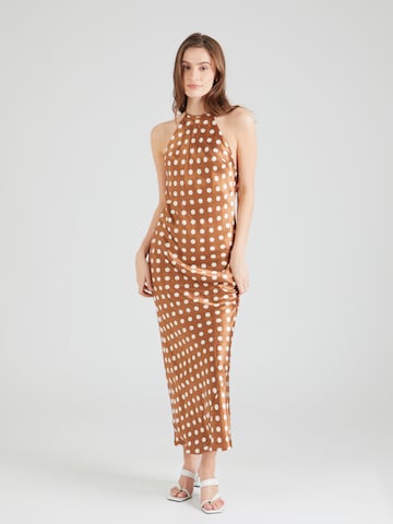 TOPSHOP Dress in Brown: front