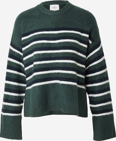 Pepe Jeans Пуловер 'Ellison' в смарагдово зелено / елхово зелено / бяло, Преглед на продукта