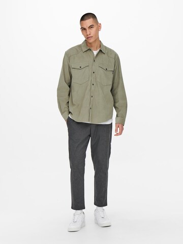 Only & Sons Tapered Broek 'Linus' in Zwart