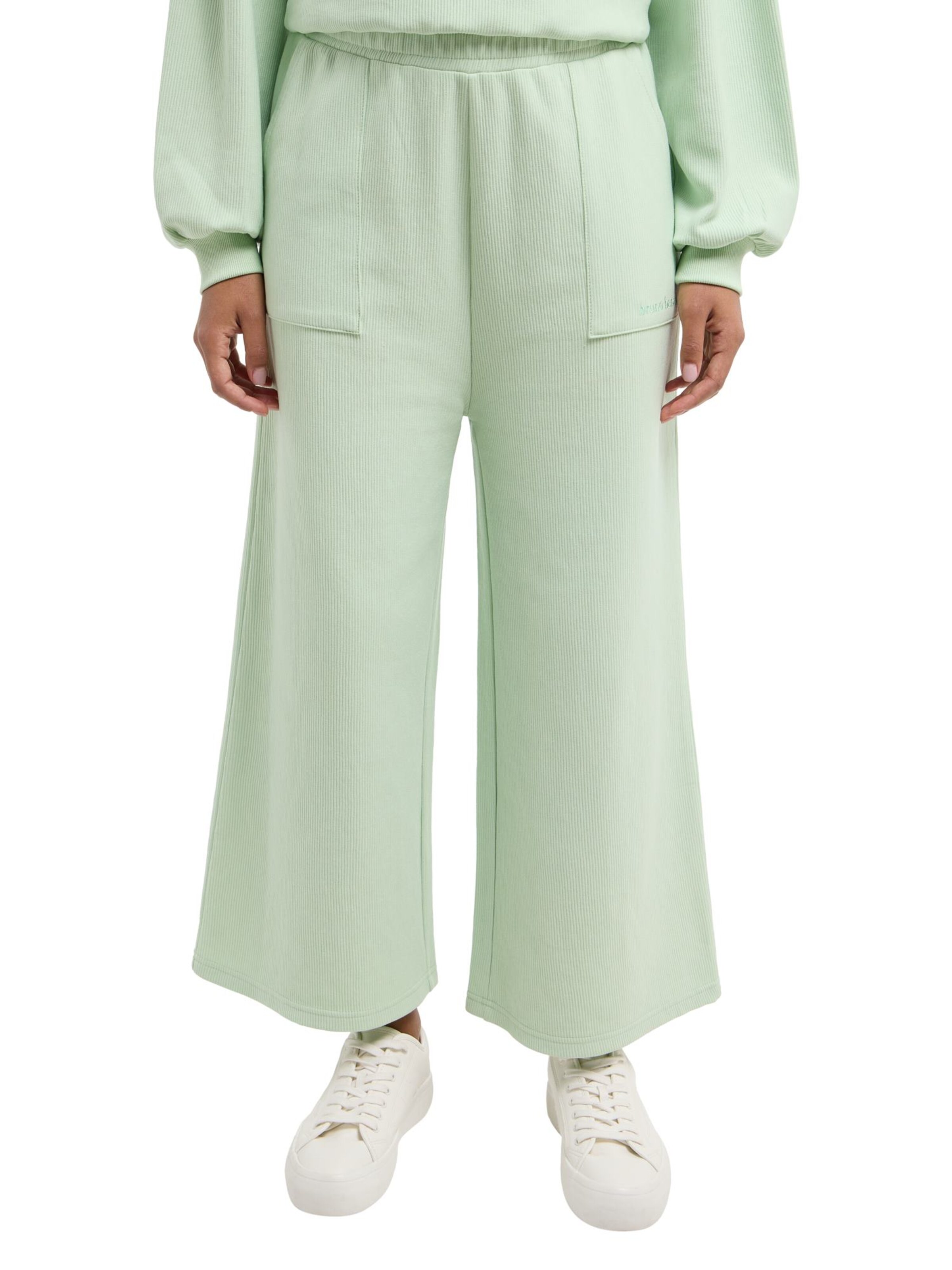 Bruno Banani Wide leg Trousers 'CANTU ' in Green: front