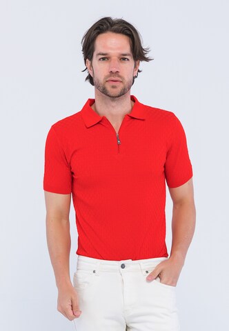 T-Shirt Giorgio di Mare en rouge : devant