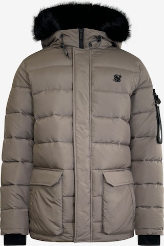 Parka invernale di SikSilk in beige: frontale