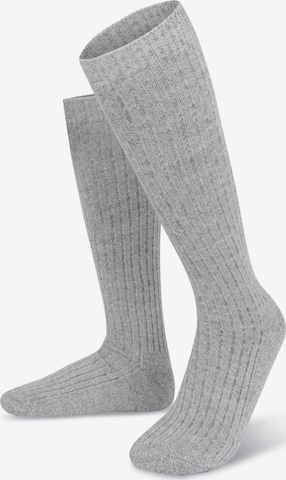 Polar Husky Knee High Socks in Grey: front