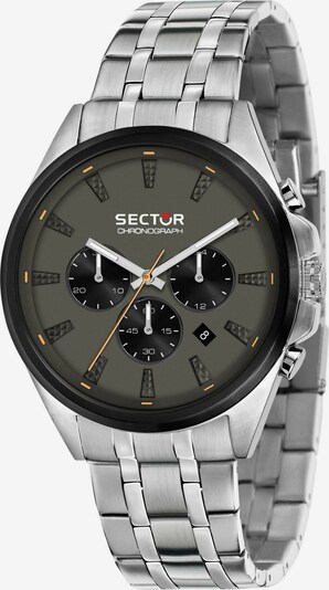 SECTOR Analoog horloge '280 44MM CHR GUN DIAL BR SS' in de kleur Zwart / Zilver, Productweergave